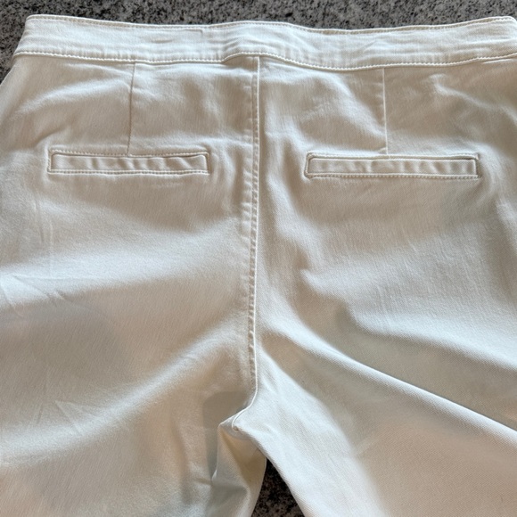 Express Cream Trousers with Gold Button Sailor Style Wide Leg-High Rise. Sz 12L - Picture 6 of 7